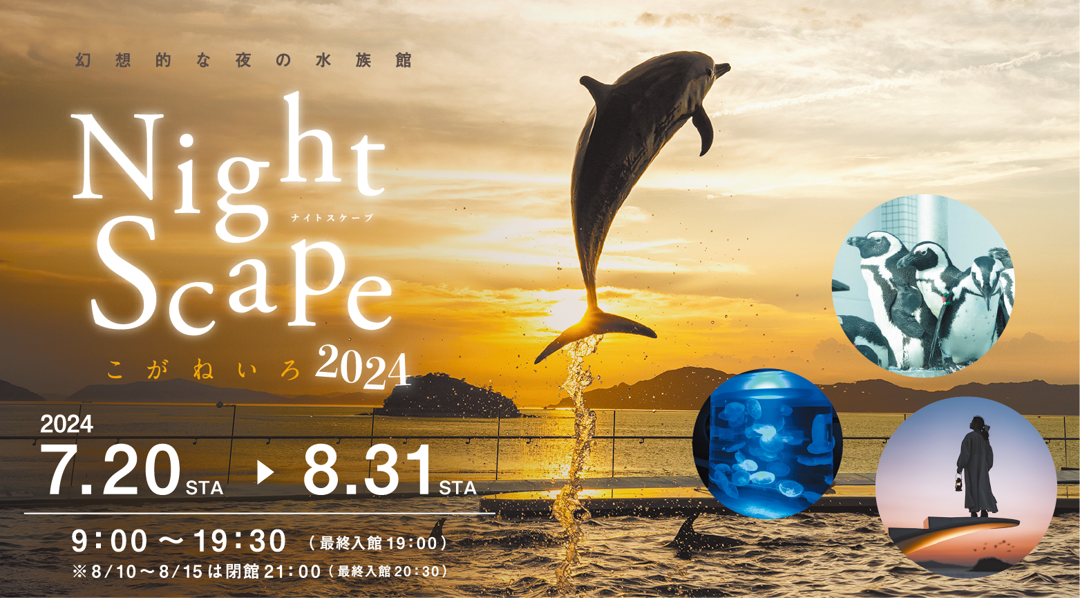 夜の水族館で特別なひとときを『Nightscapeこがねいろ2024』開催